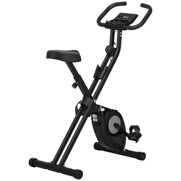 Soozier Foldable Exercise Bike with 8-Level Magnetic Resistance, Black