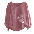 thumbnail image 4 of Fengyings Long Sleeve Shirts for Women Under $10 Round Neck Casual Tees Loose Fit Fall Tops Outfits 2024, 4 of 4