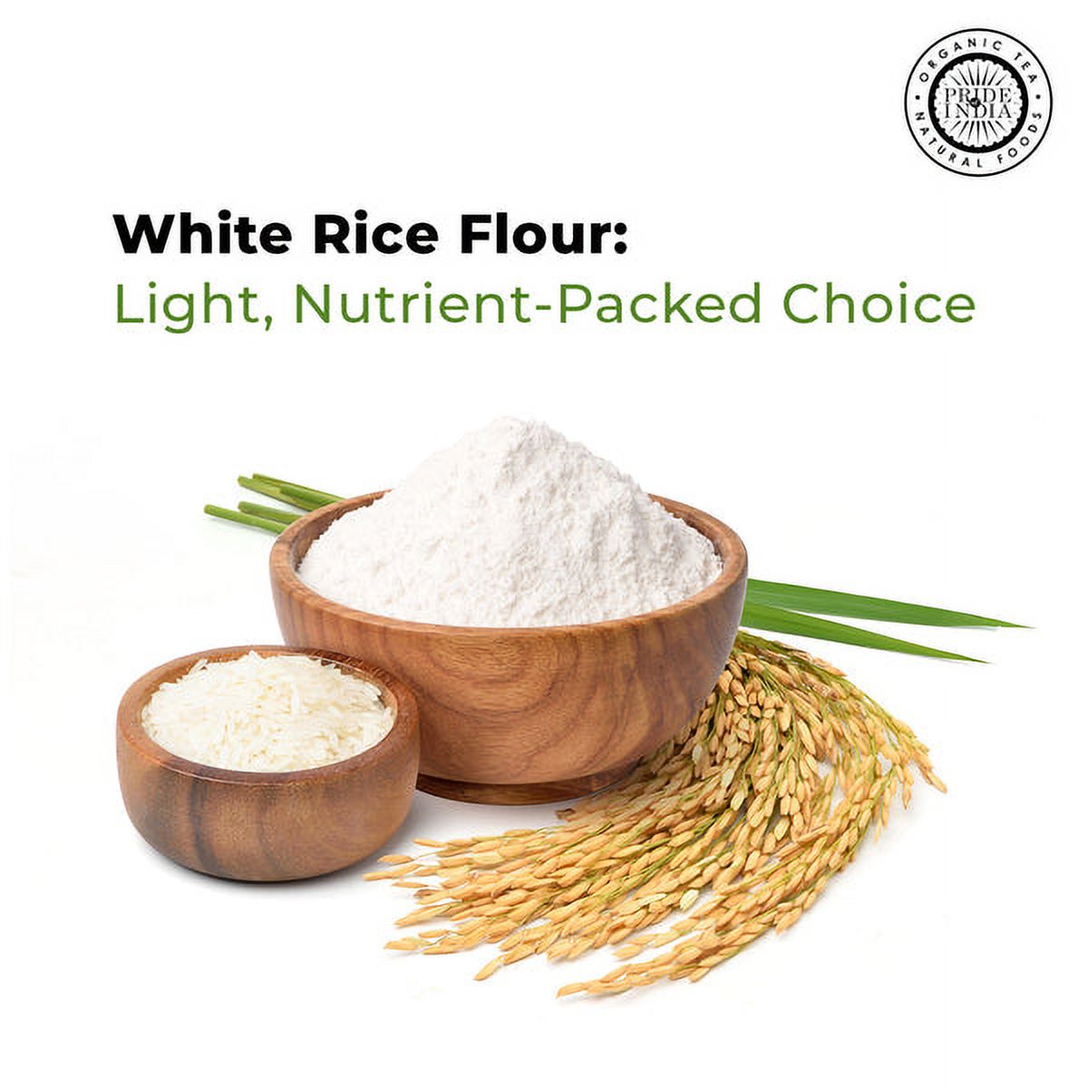Pride of India - Pack of 6 - White Rice Flour, Gluten Free, 1 lb Jars