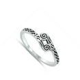 thumbnail image 4 of Simple Oxidized Swirl Ring .925 Sterling Silver Band Jewelry Female Male Unisex Size 5, 4 of 4