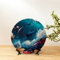 thumbnail image 6 of Yiaed Fantasy Underwater Adventure Print Bone China Decorative Plate Ceramic Dinner Plates Art Crafts with Display Stand-10in, 6 of 6