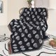 thumbnail image 2 of CHAO 1 pieza de 160x130 cm, manta tejida a cuadros con cabeza de calavera decorada con flecos, bohemia, simple, suave, cómoda, protege contra el frío para sofá, silla, descanso y siesta, 2 of 5