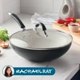 thumbnail image 5 of Rachael Ray Cucina 11 inch Ceramic Nonstick Stir Fry Pan with Lid, Peppercorn, 5 of 10