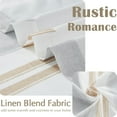 thumbnail image 5 of Striped Valance Farmhouse Window Treatment Linen Textured Drapes for Small Windows Kitchen Living Room RV Vintage Valance 16 Inch Rod Pocket 1 Panel Camel Beige and Grey Stripe, 5 of 8