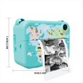 thumbnail image 4 of Cámara Instantánea Digital con Papel de Impresión Niños Selfie Video Cámara Videocámara Cámara Juguete Regalo para Niños,Azul, 4 of 5