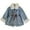 Blue, variant on Girls Lined Denim Jacket Warm Long Winter Coat Soft Comfortable Outerwear for Toddlers and Kids Ages 2-8