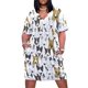 thumbnail image 2 of Vestido holgado con estampado de bull terriers para mujer vestido con bolsillo divertido, 2 of 7