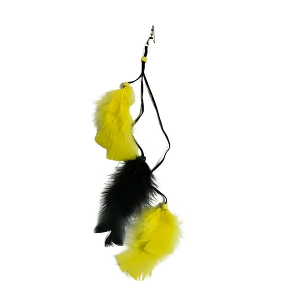 Black and Gold Feather Hair Clip (Dozen)