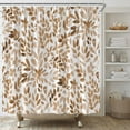 thumbnail image 2 of Watercolor Leaves Shower Curtain – Colorful Leaf Floral Eucalyptus Plant – Pretty Nature Fabric Decor – Brown Tone Adds Warmth to Your Bathroom – Ideal for a Relaxing and Serene Atmosphere (36"x70, 2 of 4