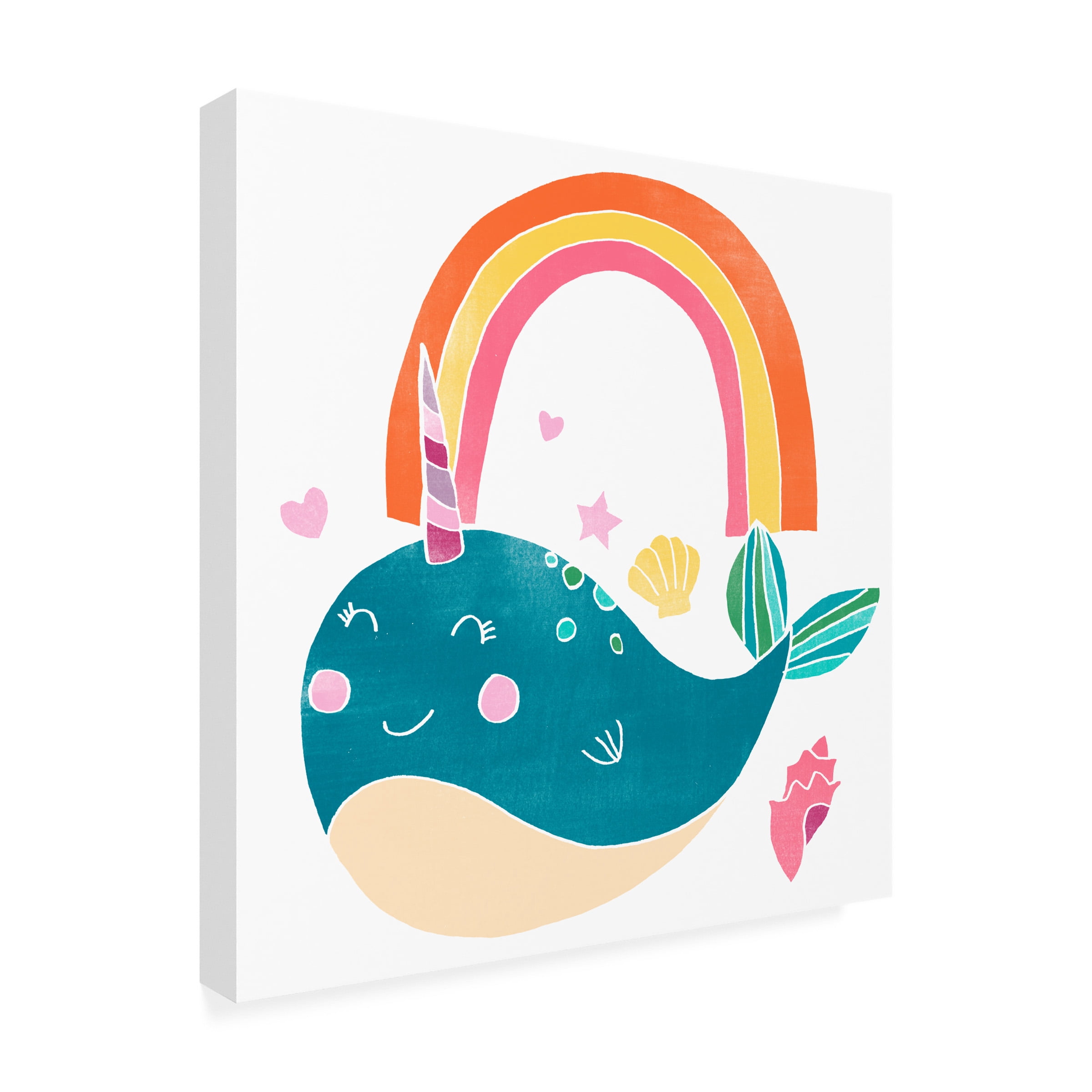 June Erica Vess 'Happy Narwals I' Canvas Art