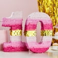 thumbnail image 2 of BLUE PANDA Number Zero Pinata - Gold & Pink for 10th Birthday Girl - Fillable Candy & Confetti for 10th Birthday Party - Corrugated Construction for Celebration - 16.5x11x3 in, 2 of 6