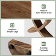 thumbnail image 6 of Finmind 55" L-Shaped Solid Wood Corner Bench, Farmhouse Breakfast Nook Dining Bench, Rustic Brown, 6 of 8