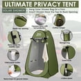 thumbnail image 3 of FUN ESSENTIALS Kit de tienda de campaña de ducha solar, 2 piezas, privacidad emergente instantánea, bolsa de ducha solar de 5 galones, tienda de campaña de privacidad para campamento al aire libre, fá, 3 of 5