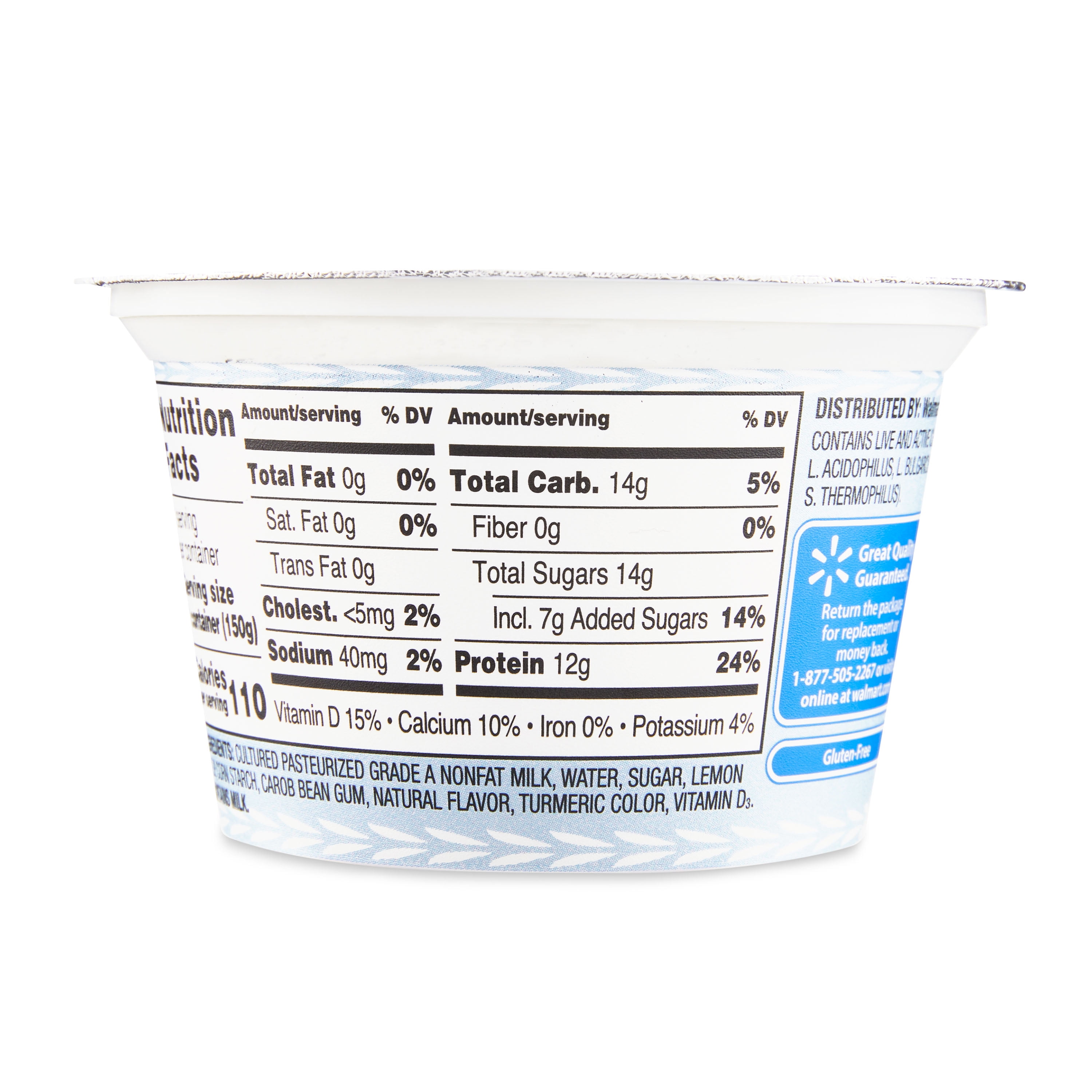 Great Value Lemon Meringue Pie Greek Yogurt, 5.3 oz Individual Cup