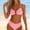 Pink, variant on Ankola 2 Piece Bikini Set U-Wire Cutout Popular Swimsuit High Waisted Textured 2026 Summer Beach Swim Bathing Suits