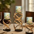 thumbnail image 4 of Kuiaobaty 4 Packs Flameless LED Battery Candles with Colored Light Watercolor Sunflower Daisy Flower Waterproof Pillar Fake Candles with Remote for Wedding Beach Party Decor Home Decoration, 4 of 7
