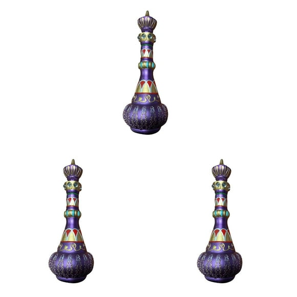 Resin Decoration Jeannie Bottle I Dream Of Jeannie 3PCS,I Dream Of Jeannie Bottle From Della Second Season MIRRORED Purple Bottle!Pagoda Spirit Bottle Decoration