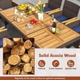 thumbnail image 5 of Costway 9PCS Outdoor Dining Set with Acacia Wood Table Top Patio Dining Set for 8 People Navy, 5 of 10