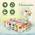 thumbnail image 5 of 24 Count Cupcake Containers 15 Pack Cupcake Holders Plastic Clear Disposable Cupcake Containers with Detachable Tall Dome Lids and 360 Liners for 360 Cupcakes, BPA Free, Stand Size, 5 of 8