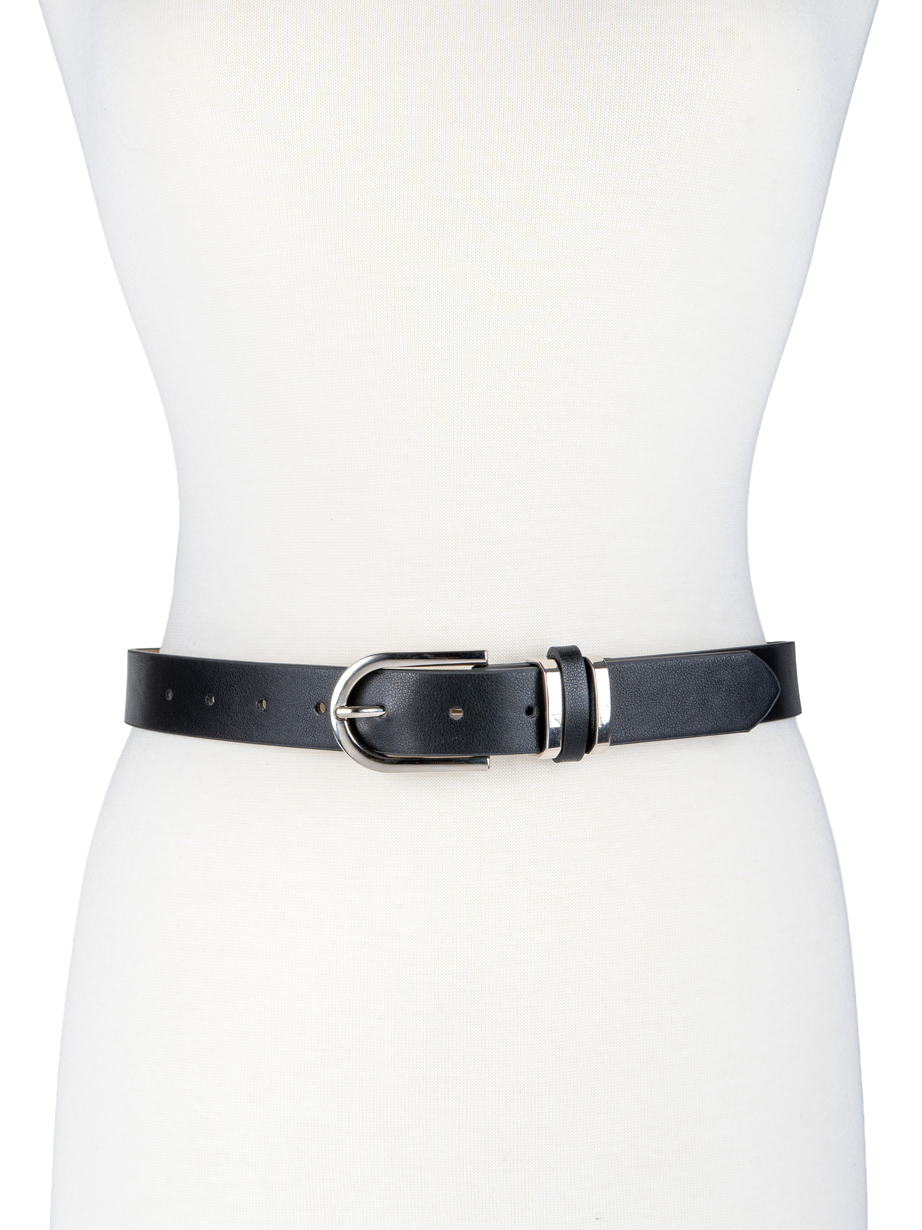 Time and Tru Women's Mixed Loops Belt Black photo 3