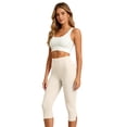 thumbnail image 6 of Inglocry High Waisted Leggings for Women - Tummy Control Yoga Pants for Workout Running Athletic Women's Leggings Plus Size Beige XL, 6 of 6