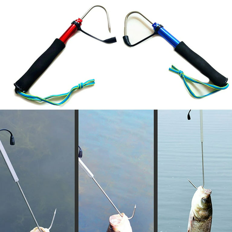 Telescopic Fishing Gaff 60cm 90cm 120cm Stainless Steel Aluminum Spear Hook  Tack 