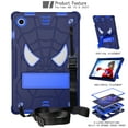 thumbnail image 2 of SaniMore Case for Samsung Galaxy Tab A8 10.5" 2022 SM-X200/X205, Screen Protector & Shoulder Strap & Hidden Bracket & Pen Slot Heavy Duty Protective Shockproof Hybird Shell, Navy+Blue, 2 of 6