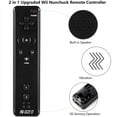 thumbnail image 2 of Miadore 2 in 1 Wii Controller Motion Plus 2 Packs, Wii Remote Controllers Replacement Remote Game Controller for Wii Wii U Console w/Wrist Strap (White), 2 of 6