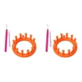 thumbnail image 1 of WUSUOWEI 6PCS Round Knitting Set,Hat Weaving Circle Kit with Hook and Needle,Creativity for Friends Small Knitting Circle Kit,Knitting Machine for Sock,Hat,Leg,Arm Warmers,Scarf,Sweater, 1 of 5