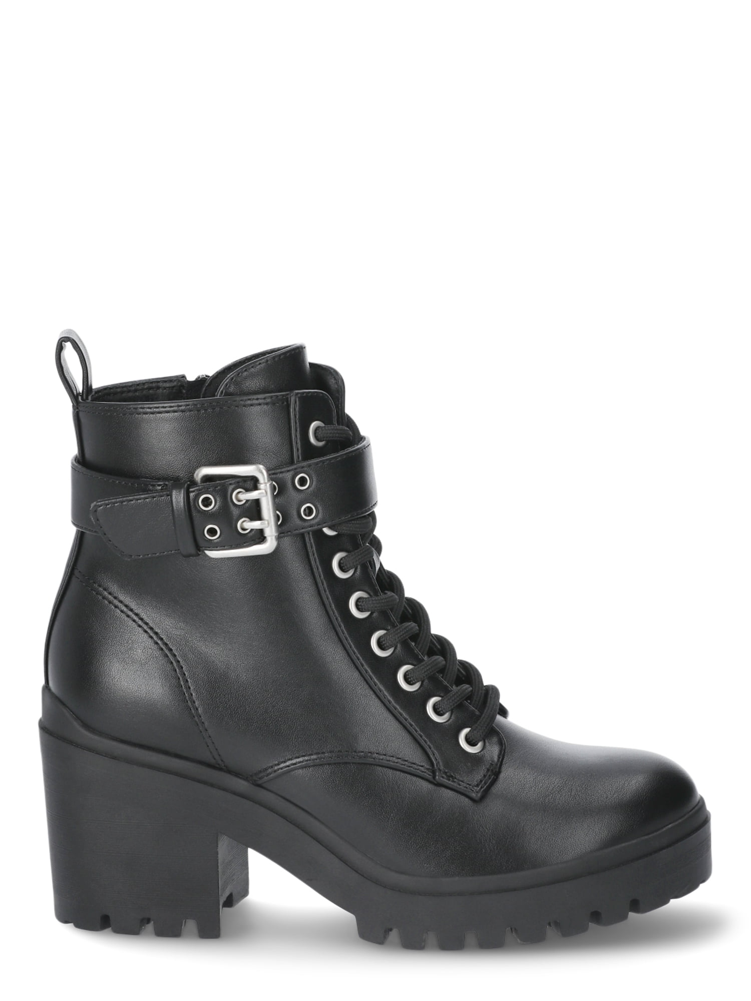 No Boundaries Women's Lace Up Motto Boot, Wide Width Available