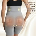 thumbnail image 5 of Pantalones cortos moldeadores posparto de cintura alta para mujer, color gris, ropa interior con cinturilla, pantalones para levantar la cadera y apretar el abdomen,4XL, 5 of 5