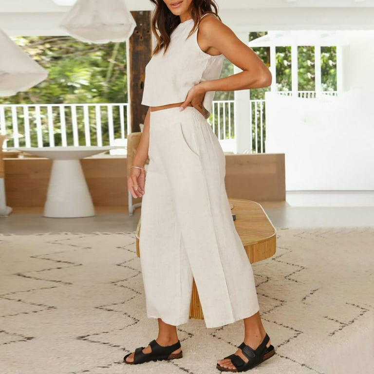 PMUYBHF Denim Skirt Women Maxi Plus Size Women Cotton Linen Suit