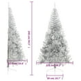 thumbnail image 4 of vidaXL Artificial Half Christmas Tree with Stand Silver 240 cm PET, 4 of 5