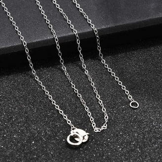 Vintage Sterling Silver Chain Necklace 25.4g Heavy Fancy Twist Link Long 50cm 19.5 Thick Solid