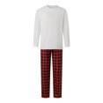 thumbnail image 2 of AIGUR Family Matching Christmas Pajama Set Family Matching Christmas Pajamas Set Solid Long Sleeve Tops and Plaid Pants Pajamas, 2 of 10