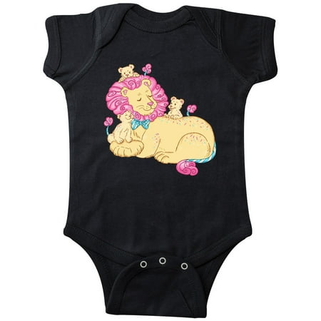 

Inktastic Cotton Candy Lions with Pink Mane Gift Baby Boy or Baby Girl Bodysuit