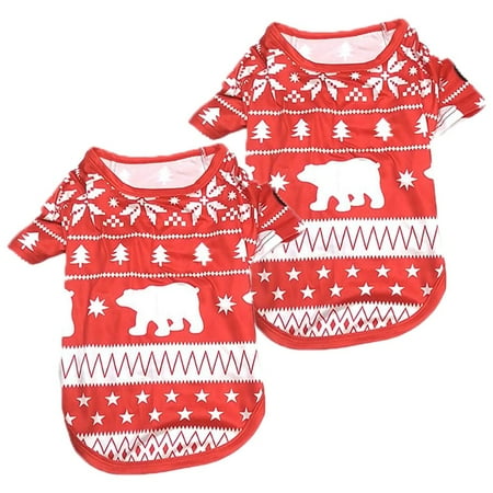 

2PCS Red Xmas Matching Family Outfits Mother Kids Clothes Gifts Nightwear Sleepwear Christmas Pajamas Set Holiday PJs DOG-S