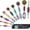 Multicolor, variant on Measuring Spoons Set,Heavy Duty Stainless Steel, Sided Stackable Measuring Spoons Nesting Teaspoons Tablespoons for Measuring Dry and Liquid Ingredients,Set of 9 (Black)