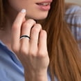 thumbnail image 3 of promise rings for women simple couple set wood engagement anniversary/wedding/promise jewelry her Multicolor Ring Heart Shaped Titanium Steel Individual Couple Gift, 3 of 4