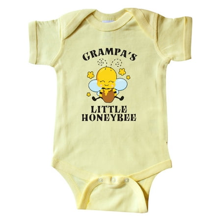 

Inktastic Cute Bee Grampa s Little Honeybee with Stars Gift Baby Boy or Baby Girl Bodysuit