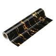 thumbnail image 1 of Uxcell Wood Grain Wallpaper Border 12" x 16.4ft Textured Frame Sticker, Black Gold, 1 of 7