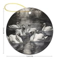 thumbnail image 3 of Ceramics Ornaments Drawing Seven Swans A Swimming 2024 Ornament Beautiful Swan Christmas Xmas Tree Ornament Decoration Hanging Pendant Decor for Family Friend, 3 of 8
