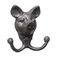 thumbnail image 1 of Perchero de pared de hierro fundido Macarena con forma de cabeza de animal, 1 of 8