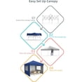 thumbnail image 4 of COZONY 10'x10' Pop Up Canopy Tent, Waterproof and UV Protection, 3 Sidewalls and 4 Sandbags,Instant Portable and Adjustable Shelter for Deck, Backyard, Garden, Patio,Lawns,Outdoor Activities, Blue, 4 of 8