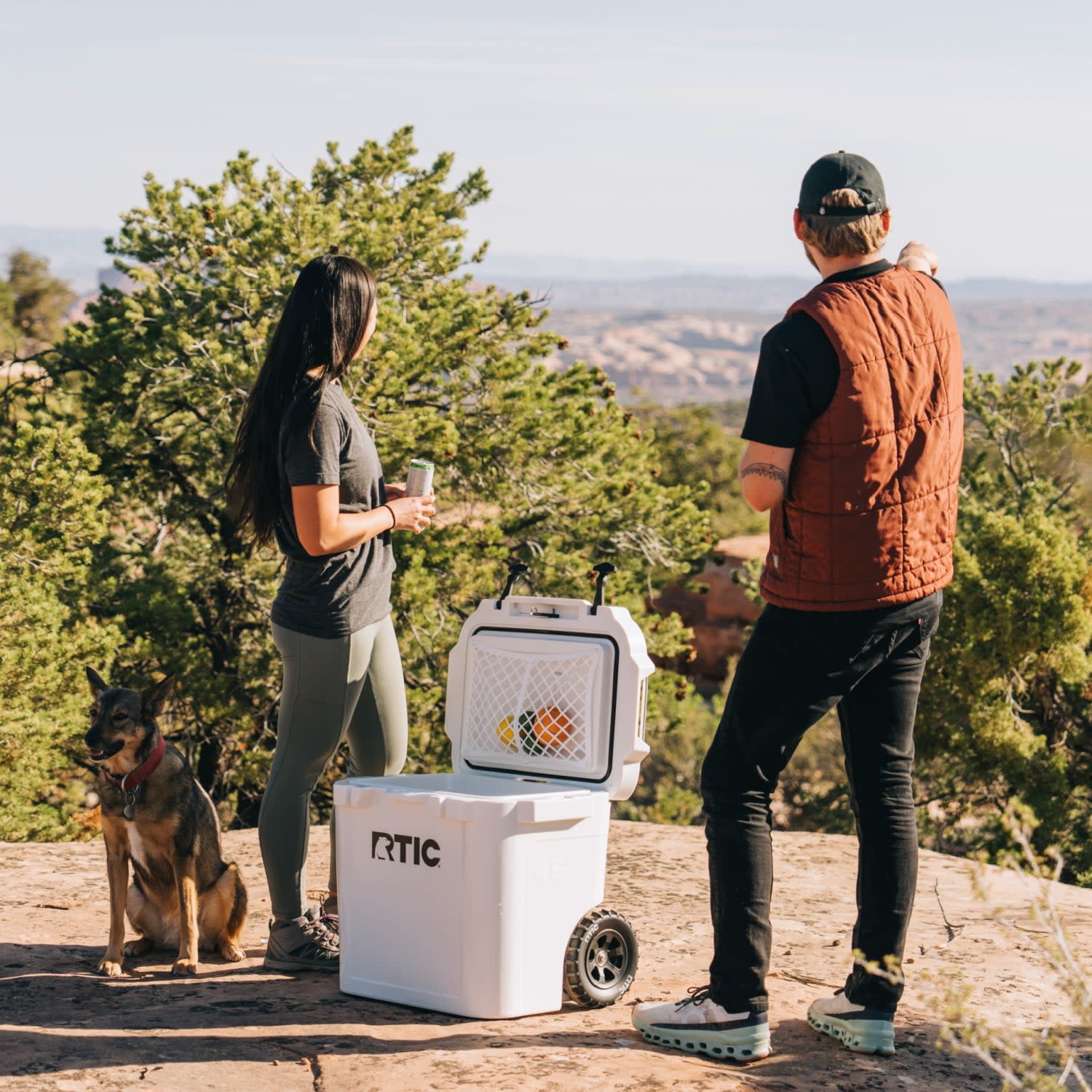 RTIC 45 QT Ultra-Tough Wheeled Hard-Sided Ice Chest Cooler, Fits 60 Cans, Dark Grey