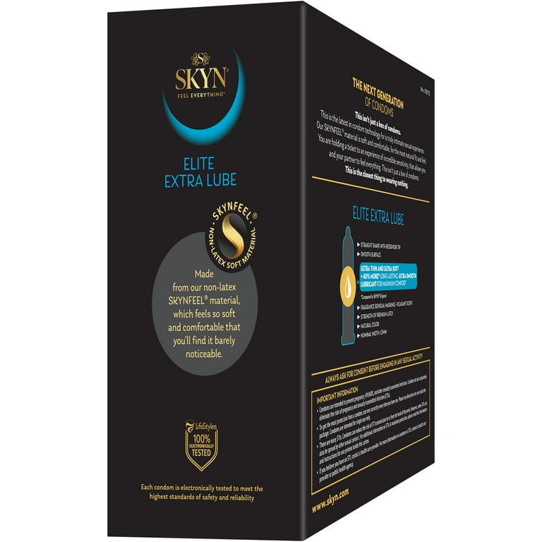 SKYN Elite Extra Lubricated Non-Latex Condoms, 36 Count HSA/FSA Eligible