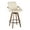 Walnut Bamboo, Cream Pu, Black Metal, variant on Cosmo Mid-Century Counter Stool in Walnut and Cream Faux Leather by LumiSource