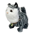 thumbnail image 2 of Juguete electrónico interactivo para gatos que caminan, mascota que mueve cola, educativo, vívido, electrónico, animado, para niños y niñas. gris, 2 of 7