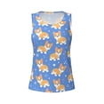 thumbnail image 6 of Sigee Kawaii Corgi for Women's Workout Tank Top,Running Tank Tops,Sleeveless Gym Clothes, 6 of 8
