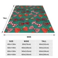 thumbnail image 3 of Salouo red and green bow tie Print Bed Blankets, Flannel Blanket Comfortable Air Conditioning Blanket Lightweight Blanket for Sofa Bed Travel & Couch-, 3 of 7